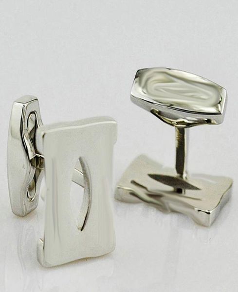 

4 color luxury cufflinks olive shape style shirt cufflinks business jewelry fashion copper cuff links6563359, Silver