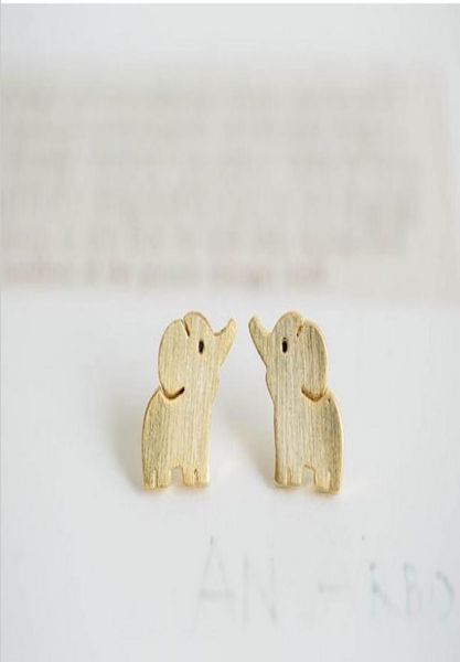 

fashionable elephant stud earrings gold silver rose three color optional for girl and women put the whole 1535417, Golden;silver