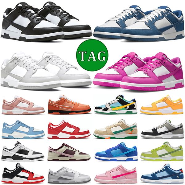 

sb running shoe dunks low men women white black panda shoe unc easter candy chunky dunnky active fuchsia university red vintage green sports
