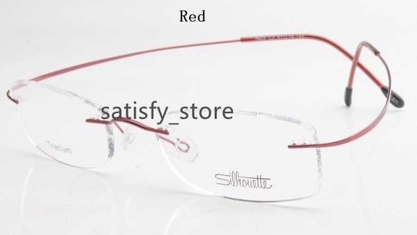 

wholesale-luxury-brand silhouette titanium rimless optical glasses frame no screw prescriptioneglasses with bax ing, Black