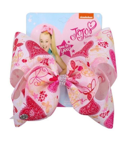 

jojo siwa hair bow children039s 8 inch bow hairpins on valentine039s day in europe and america in 20198948295, Slivery;white