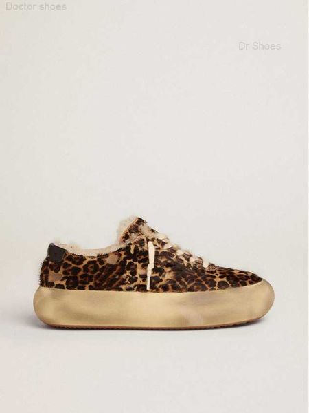

dirty shoes handmade space-star leather shoes designer luxurious italian vintage animal print pony with shearling lining, Black