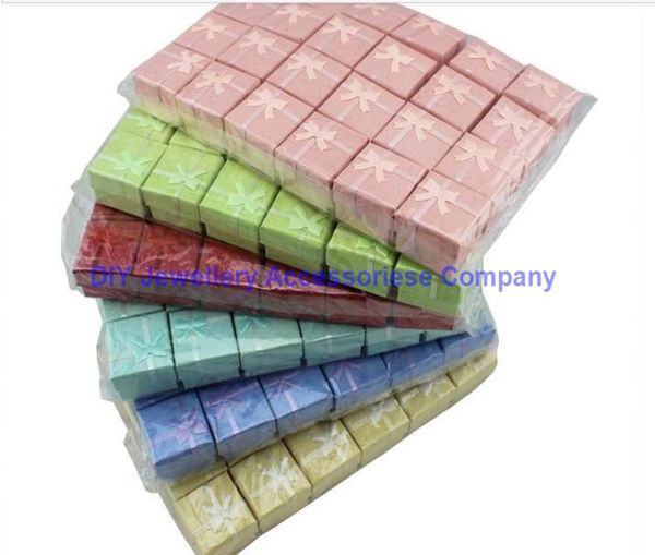 

24pcs 443 display packaging gift box jewelry box multi colors rings box earringspendant box8267787, Black;white