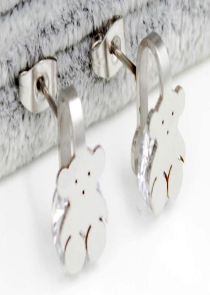 

whole gold silver rose gold stainless steel brand new heart earrings for women lady fashion charm earrings jewelry gift 322902293, White