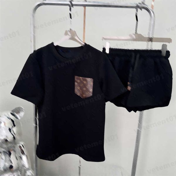 

classics two piece sets designer shorts suits old flower letters patchwork leather pockets high waist shorts and casual short-sleeved tshirt, White