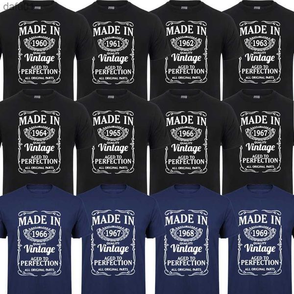 

vintage classic made in 1960/1961/1962/1963/1964/1965/1966/1967/1968/1969 t shirt men 1960s man papi father dad birthday t-shirt l230520, White;black
