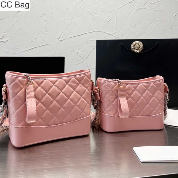 

cc bag 9a womens french classic hobo bag luxury calfskin quilted plaid colorblock wallet gold metal zip double chain shoulder strap crossbod, White