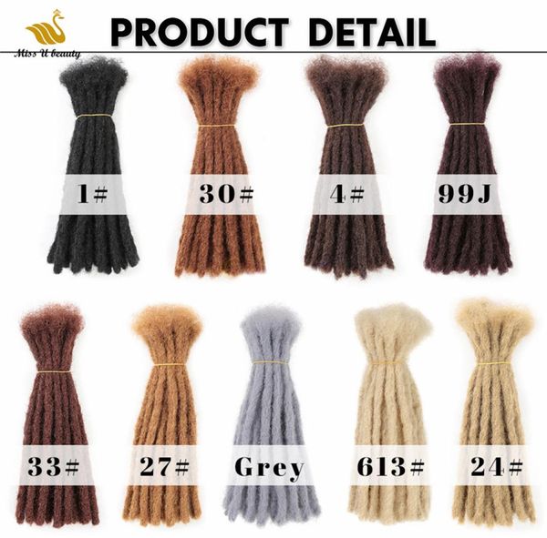 

sample order 1pack 12inch 1b human hair dreadlocks 06cm0129927361, Black