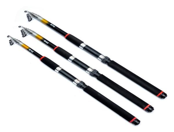 

glass fiber telescopic fishing rod 21m 24m 27m spinning rod saltwater fishing travel rod fishing tackle equipment1404639