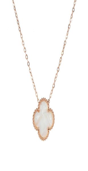 

wholale ladi clover shell pendant stainls steel 18k rose gold women necklace4952186, Silver