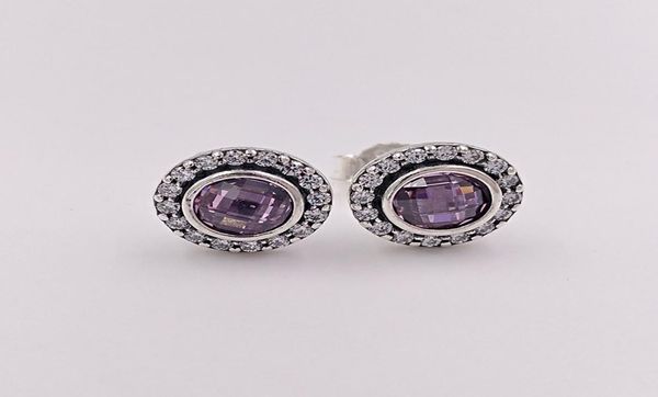 

studs brilliant lagacy earring with clear cz authentic 925 sterling silver silver fits european style jewelry andy jewel6742076, Golden;silver