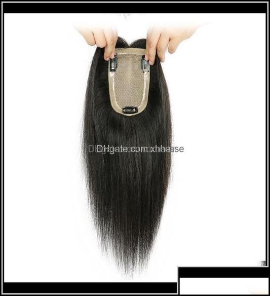 

hair pieces extensions products drop delivery 2021 100percent human silk base ers 914 cm straight brazilian virgin toupee for4807365, Black;brown