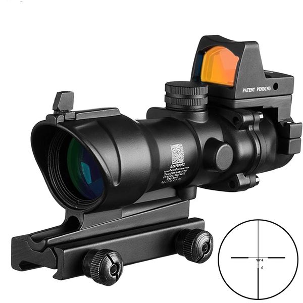 

hunting ac0g 4x32 tactical optical sight airsoft accessories with mini red dot spotting scope for rifle hunting rifle scope