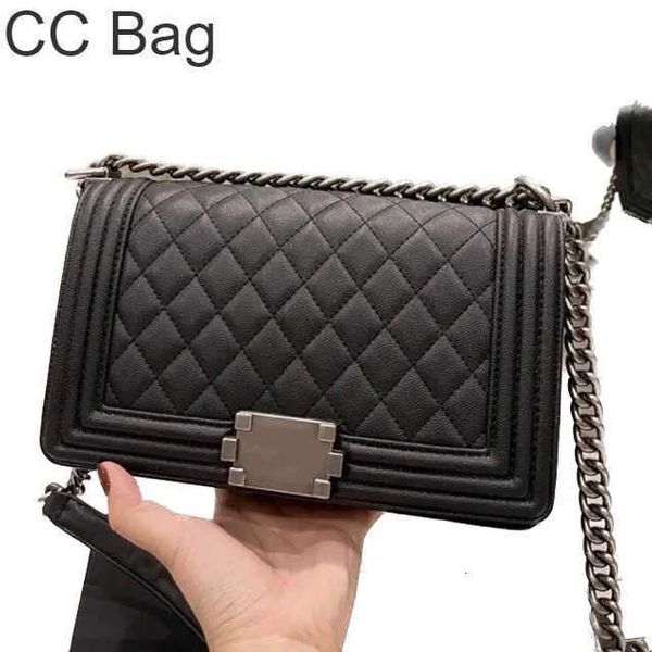 

cc bag 9a women fashion classic mini boy bags quilted chain flap diamond calfskin caviar shoulder crossbody bag wholesale handbags luxury de, White