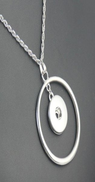 

snap button jewelry necklace ne202 fit 18mm 20mm snaps ginger snap buttons necklacep4363086, Silver
