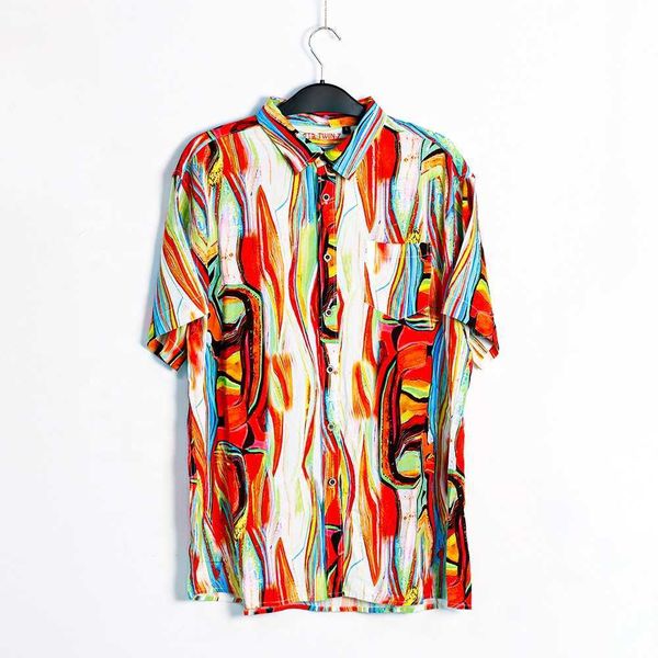 

factory price guangzhou heattransfer printing rayon beach short sleeve beach custom hawaiian shirts for men hcj, White;black
