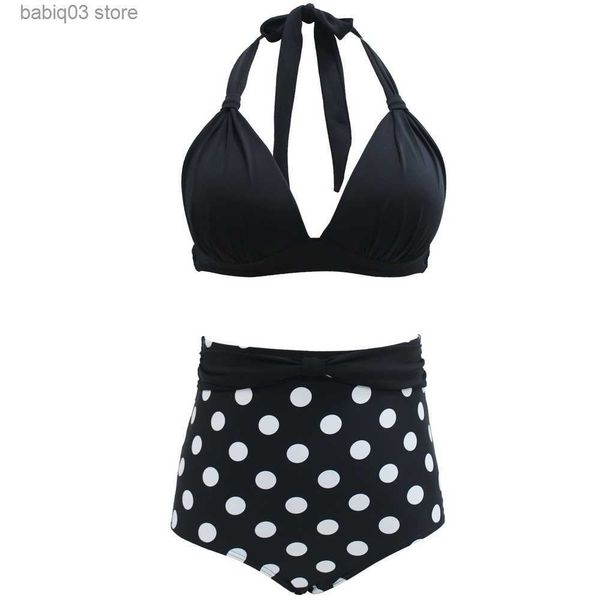 

maternity swimwears ruched bikini swimsuits plus size women high waisted halter bikini sets pleated solid/floral/dots two-piece swimwear who, White