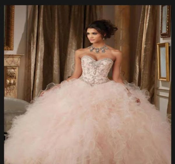 

red ruffle quinceanera sequined beading princess party sweet 1516 pageant ball gown3676339, Blue;red
