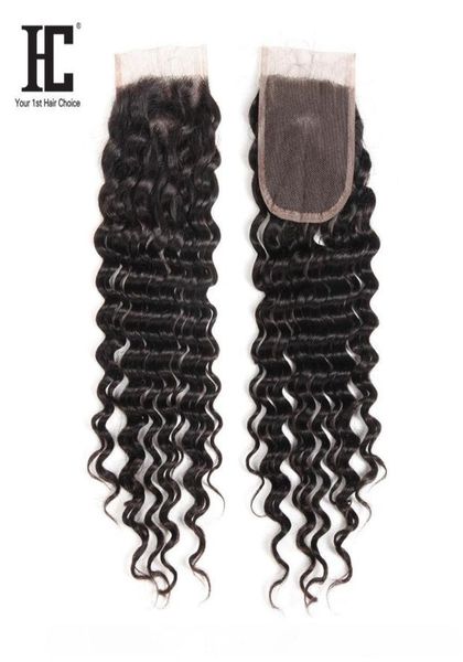 

c brazilian virgin human hair 4x4 lace closure middle straight hair body wave deep water wave brazilian deep wave curly virgin fre1578317, Black;brown