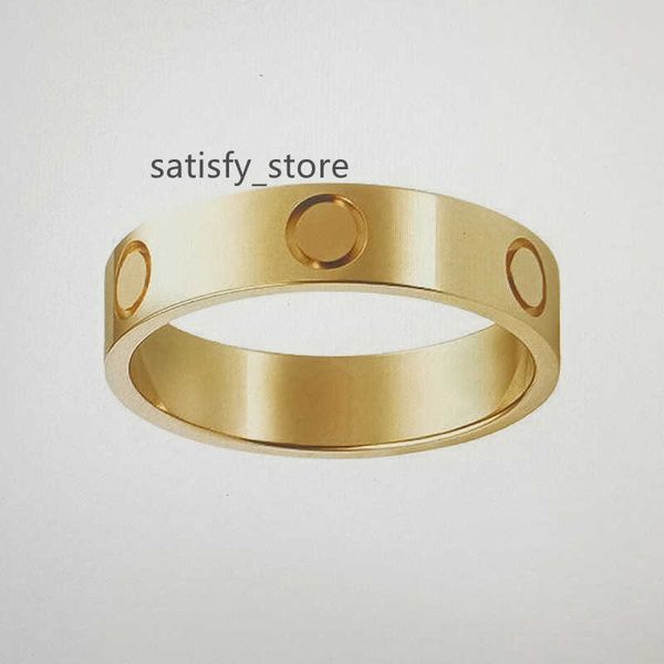 

4mm 5mm titanium steel silver love ring men and women rose gold jewelry for couple rings gift size 5-11