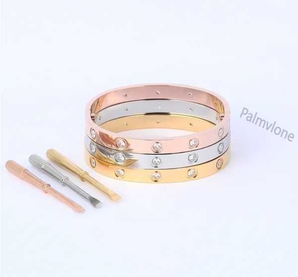 

luxury gold bracelet designer bangle women men 4cz car titanium steel screw screwdriver bracelets jewelry gold silver nail bracelet couple u, Black