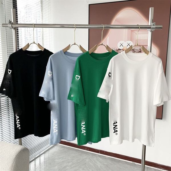 

mens designer t-shirts summer casual man womens t shirt loose tees with letters print short sleeves shorts sleeve tshirts asian size s-5xl.p, White;black