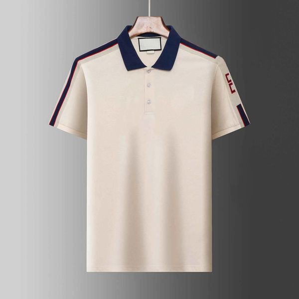 

mens designer polos brand solid polo shirt clothing womens men fabric polo t-shirt lovers check collar casual t-shirt tee shirt, White;black