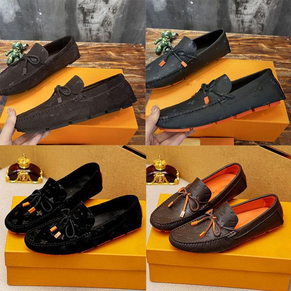 

men's designer casual shoes classic slip luxurys monte carlo moccasin retro dress sneakers metal button leather brand oxford casual sho, Black