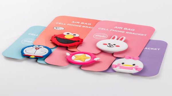 

other fashion accessories colorful cartoon universal cell phone holder real glue expandable grip stand finger holders flexible for1070587, Silver