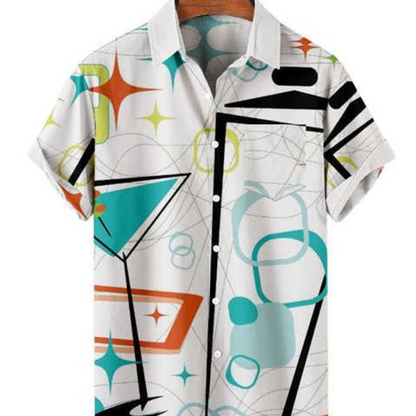 

wine glass printing men shirt singlebreasted loose quickdrying beach shirt men casual tshirt jqj, White;black