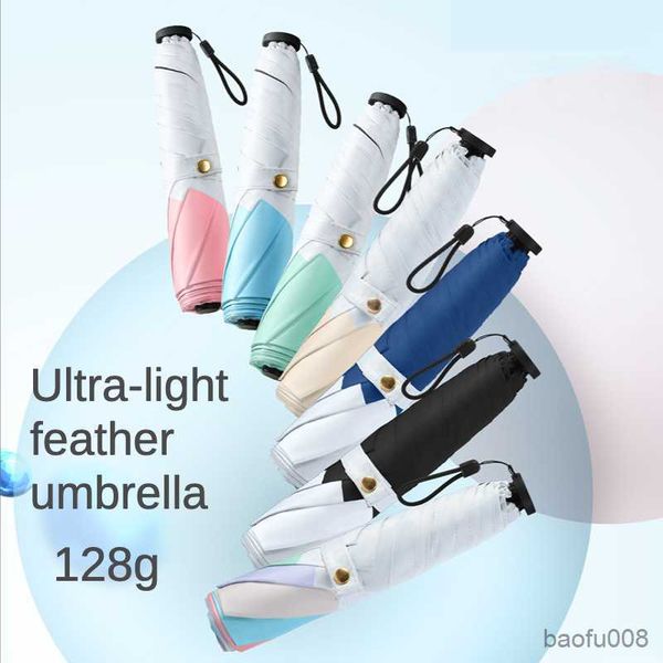 

umbrellas carbon fiber ultra-light feather umbrella for women portable small vinyl sunscreen waterproof student umbrellas r230607