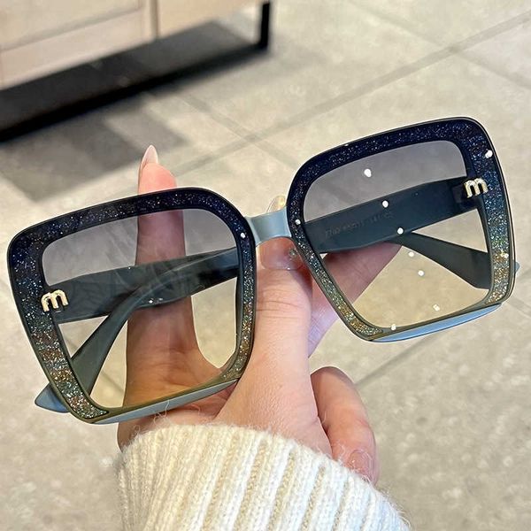 

2023 new for women with advanced sense of driving uv sun protection sunglasses big and thin face, White;black