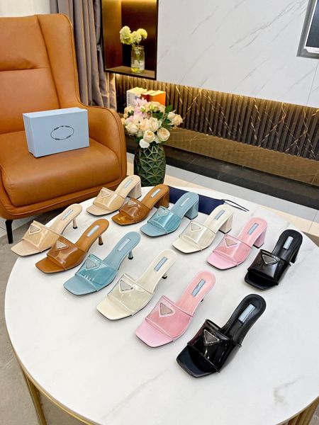 

2023 new fashion summer female sandals ladies high heels square open toe shoes designer women sandals for women size 35-42, Black