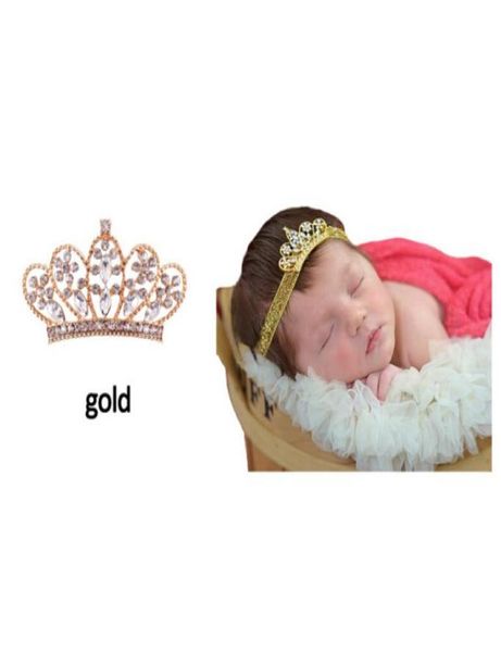

lovely princess tiara headband royal baby pearl crown baby headband rhinestone children accessories crystal crown hair band 2351360, Slivery;white