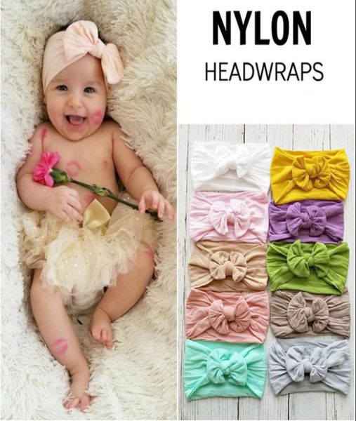 

baby bow headband candy color hairband nylon big bow hair accessories po props for 21different colors5792407, Slivery;white