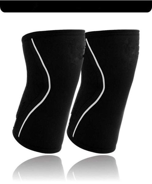 

7mm neoprene pads sold as a pair of 2 for weightlifting powerlifting knee sleeves q09138400333, Black;gray