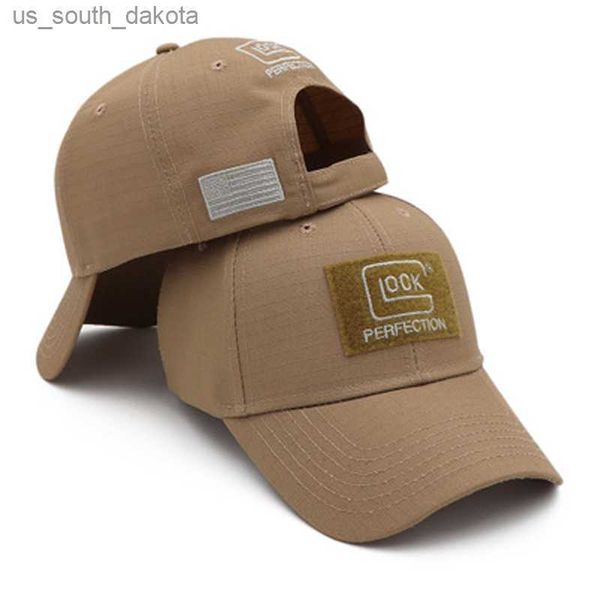 

2023 new glock hunting baseball cap men's buckle style adjustable hip hop cap women's tactical cap l230523, Blue;gray