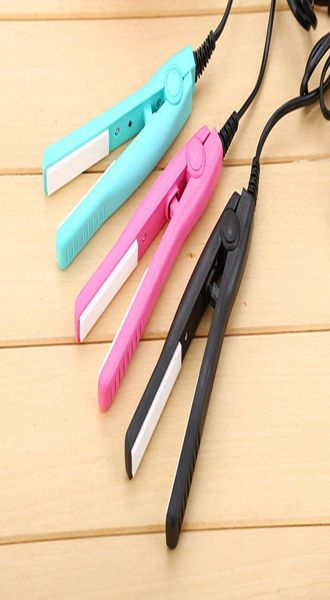 

mini hair straightener iron splint electric ceramic hair htraightening straight plate straightener flat irons ceramic plates1229197, Black