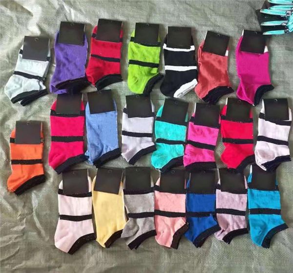 

many colours yellow blue pink socks cotton basketball pink socks print letters without tags2968489, Black