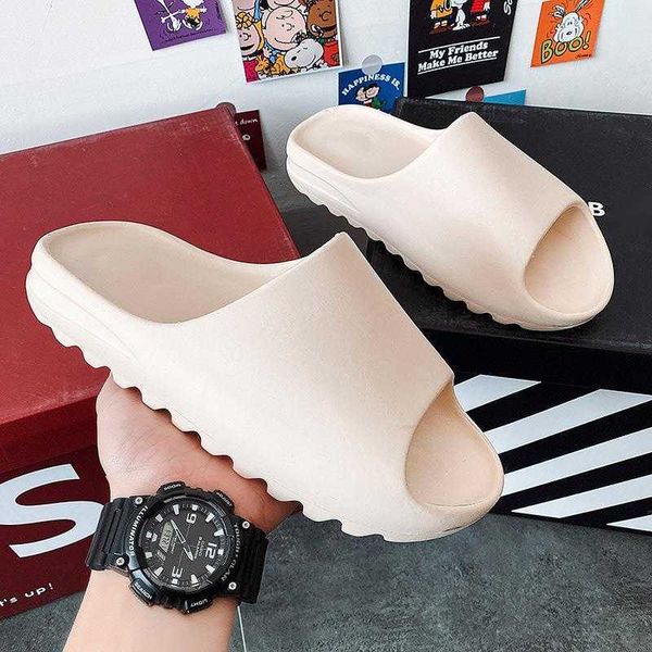 

sandals summer fashion slippers for men women couples trend casual large size beach shoes non slip waterproof home slides 230417, Black