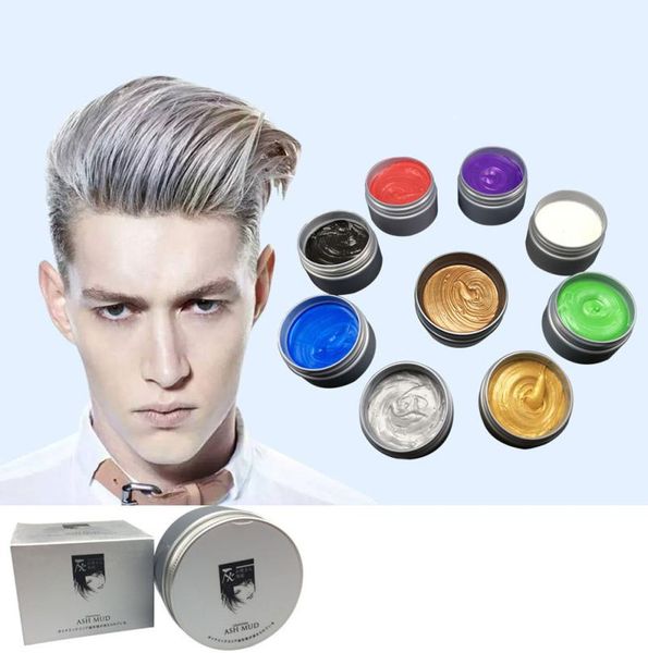 

120g diy hair clay oneoff color high hold gel mud cream pomade wax styling shine big skeleton makeup for men women ship8071735