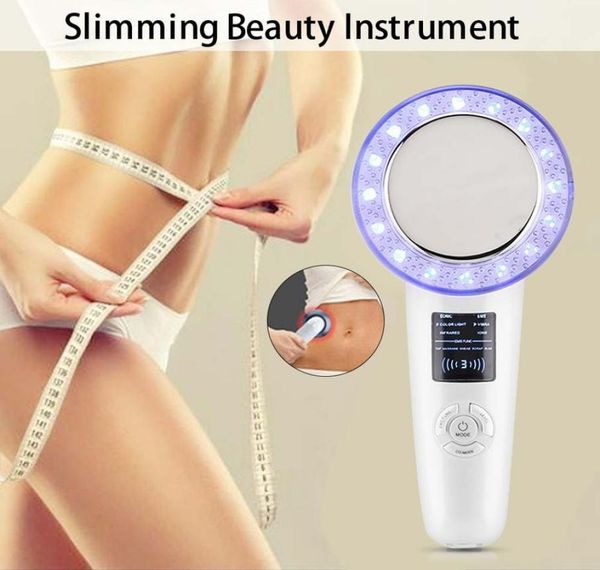 

6 in 1 ultrasound cavitation body slimming massager anticellulite fat burner galvanic infrared ems therapy machine9920693