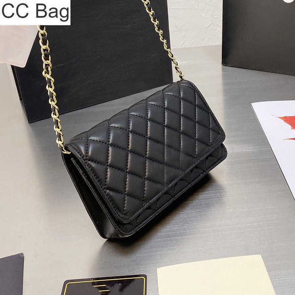 

cc bag 9a 2023 women designer bags handbag totes shoulder cross body quality classic square cover sheepskin chains fortune bag 19*13cm,2 col, White