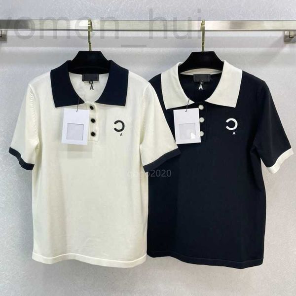 

women's t-shirt designer 23ss women designer tee vest knits t shirts with letters embroidery girls vintage crop runway brand stretch s, White