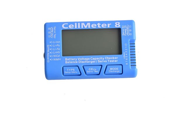 

cellmeter 8 battery voltage capacity checker servo tester for lipo/li-lon/li-fe nicd/nimh battery with backlight