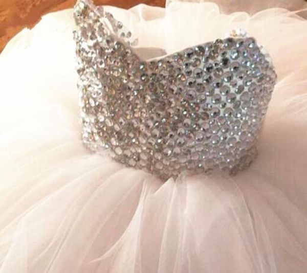 

crystals ball gown flower girl dress pageant dress rhinestones straps sparkly toddler formal wear birthday party dress custom size2768490, White;blue