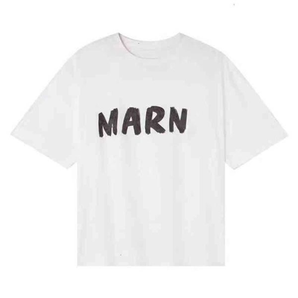 

ess t shirts clothing mens t-shirts high version marn mani round neck loose and versatile letter printed short sleeve t-shirt summer tricolo, White;black