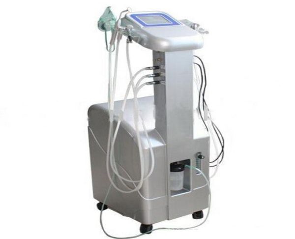 

6 in 1 multifunctional oxygen facial machine oxygen jet facial mask bio skin rejuvenation vacuum therapy machine8033307, Black;white