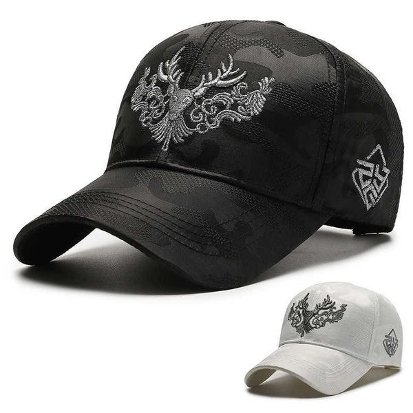 

hats female spring autumn fashion cap seiko deer head men's outdoor couple cap, Blue;gray