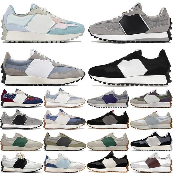 

327 designer men running shoes women casual black gum white denim blue orange grey red brown navy paisley pack pastel yellow casablanca b327